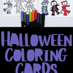 halloween coloring cards