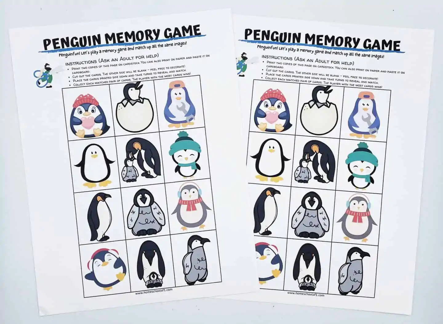 penguin memory game