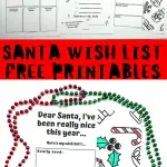 santa wish lists free printable