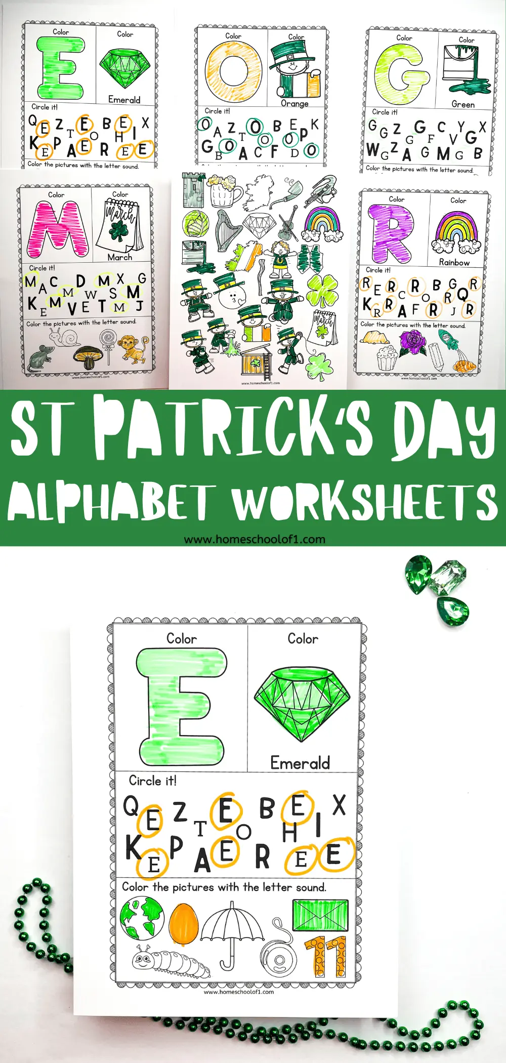 st patrick's day alphabet worksheets