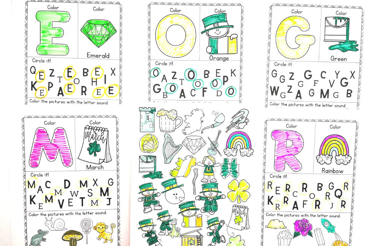 st patricks day alphabet worksheets