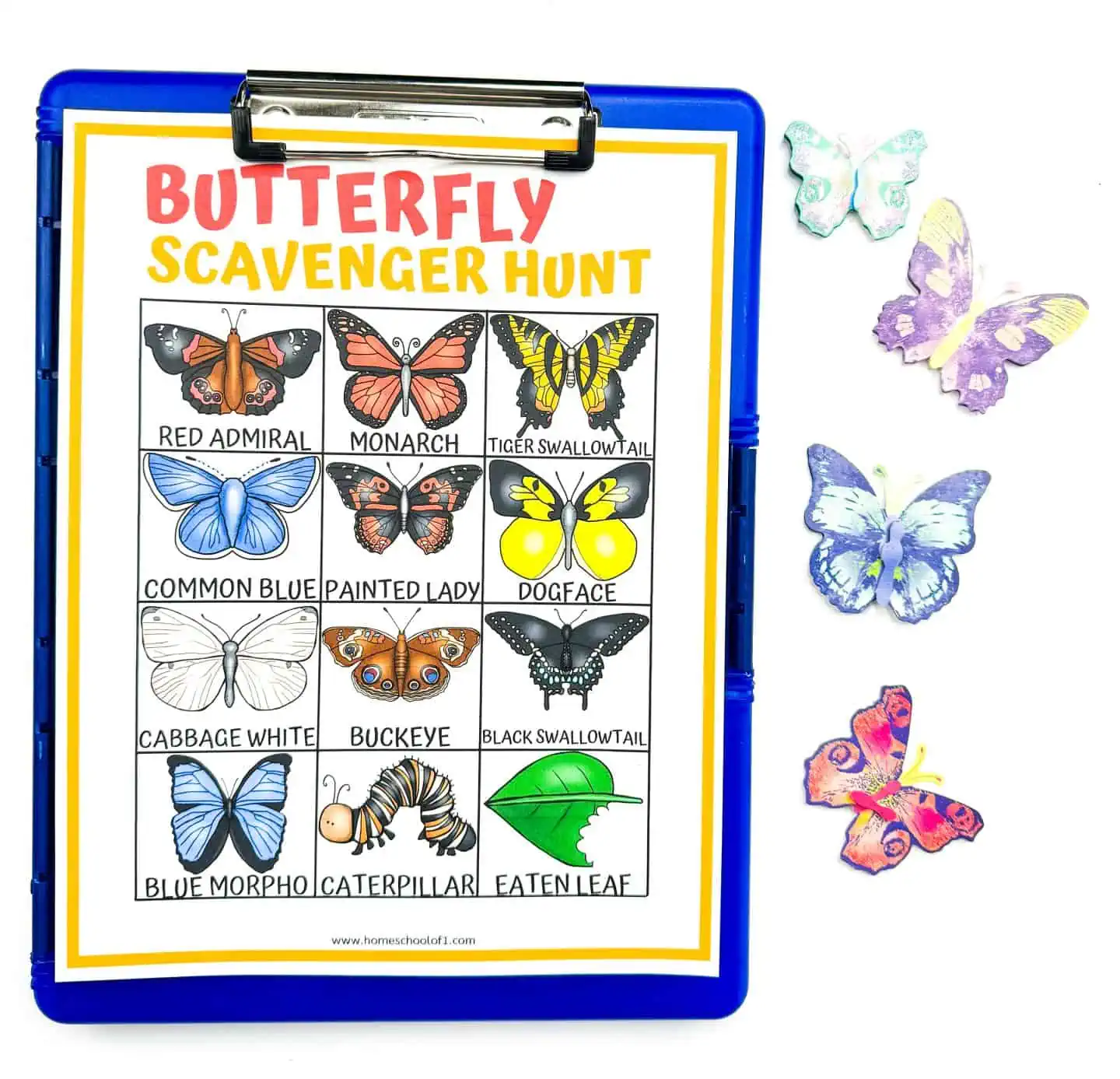 butterfly scavenger hunt free printable