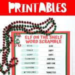 elf on the shelf word scramble printables