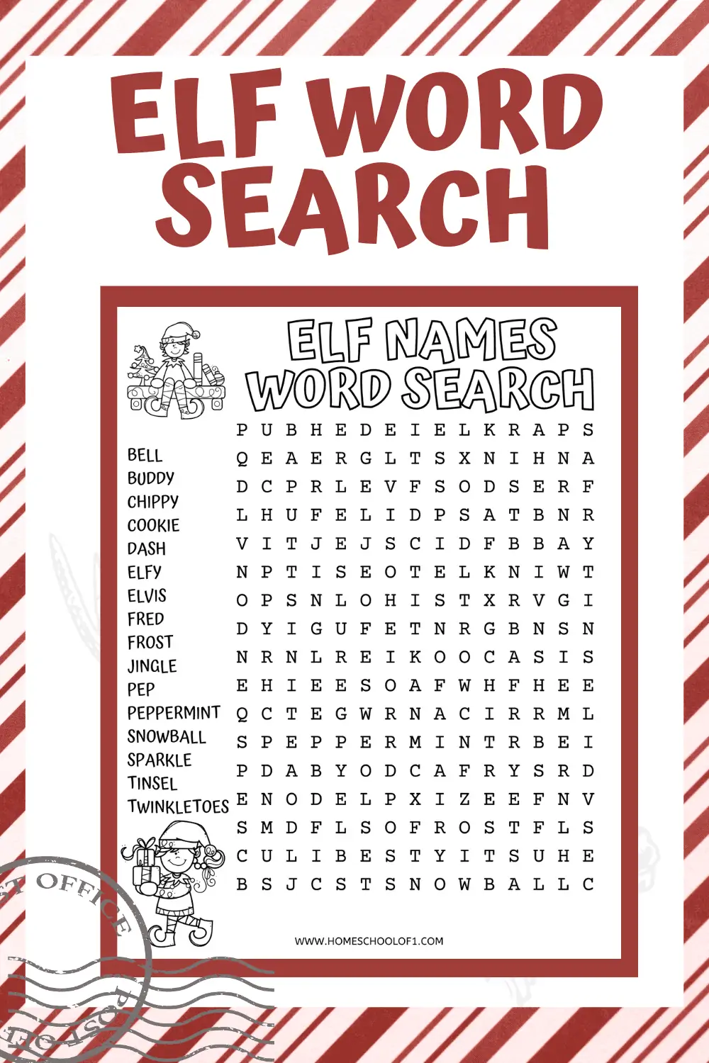 Elf Word Search Find The Most Popular Elf Names