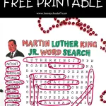 martin luther king jr word search printable