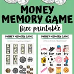 money memory game printable