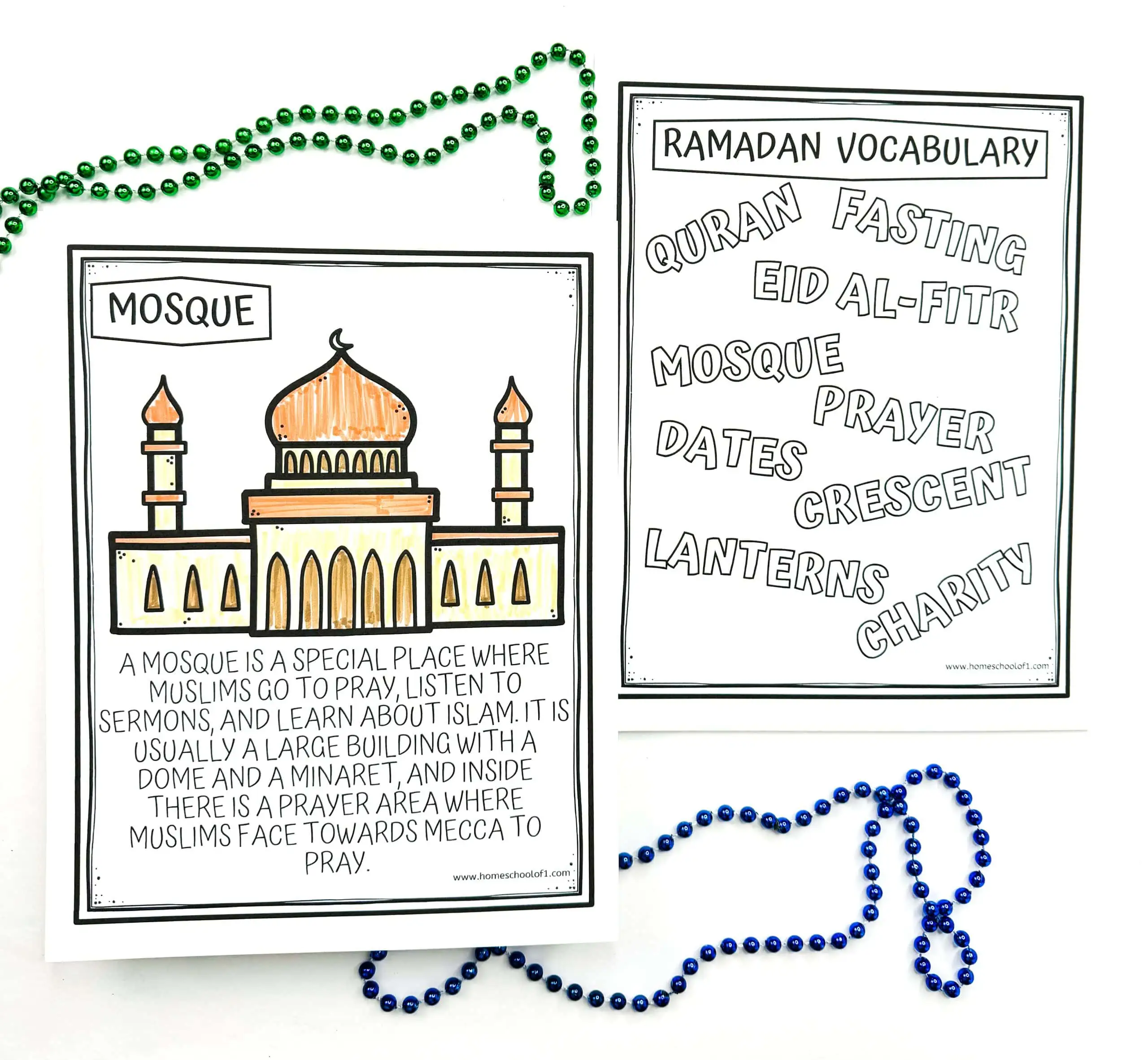 mosque colouring page