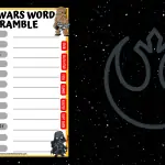 star wars word scramble easy