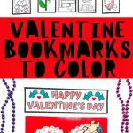 valentine bookmarks to color