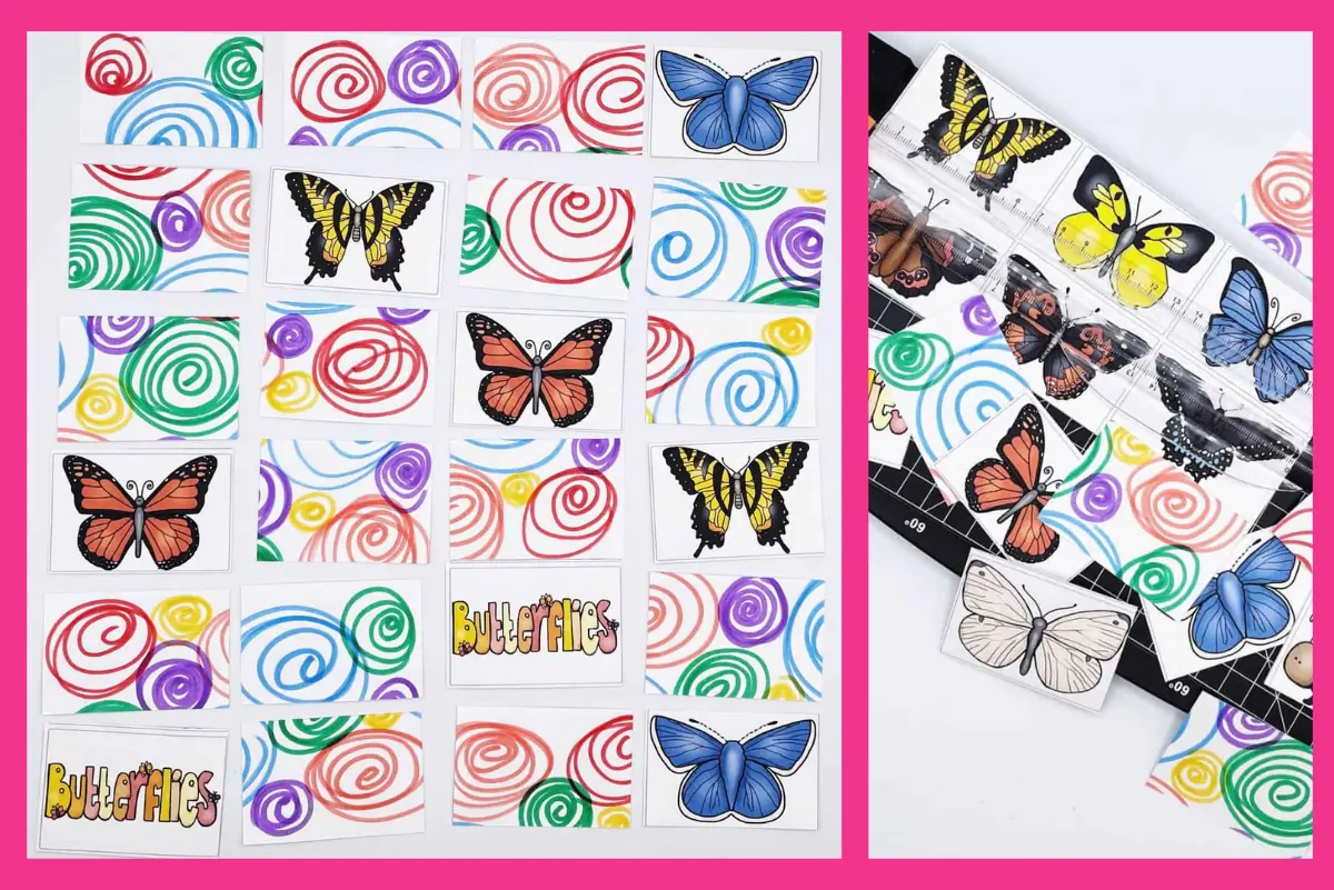 butterfly pairs game printable