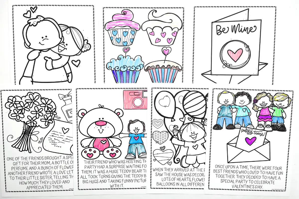 free printable valentines day coloring pages