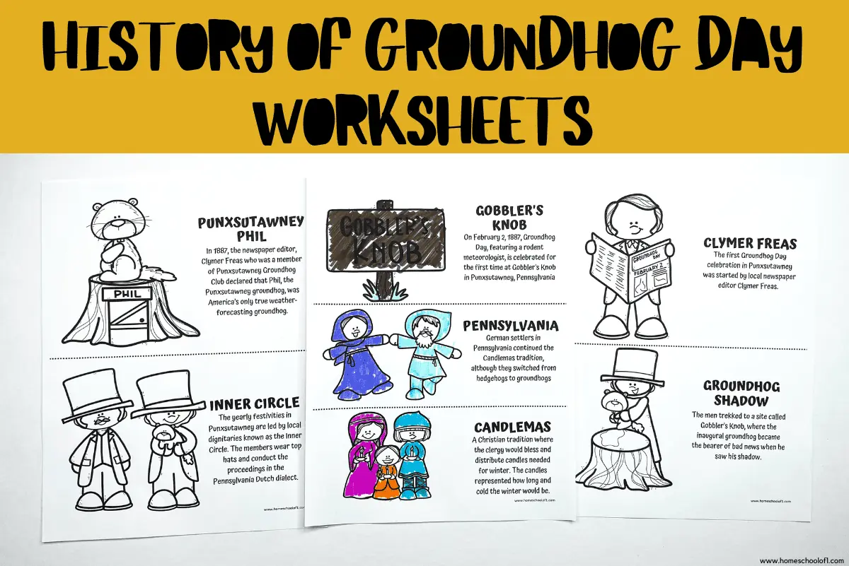 history of groundhog day worksheet