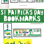 st patrick's day bookmark printables to color