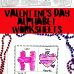 valentine's day alphabet worksheets