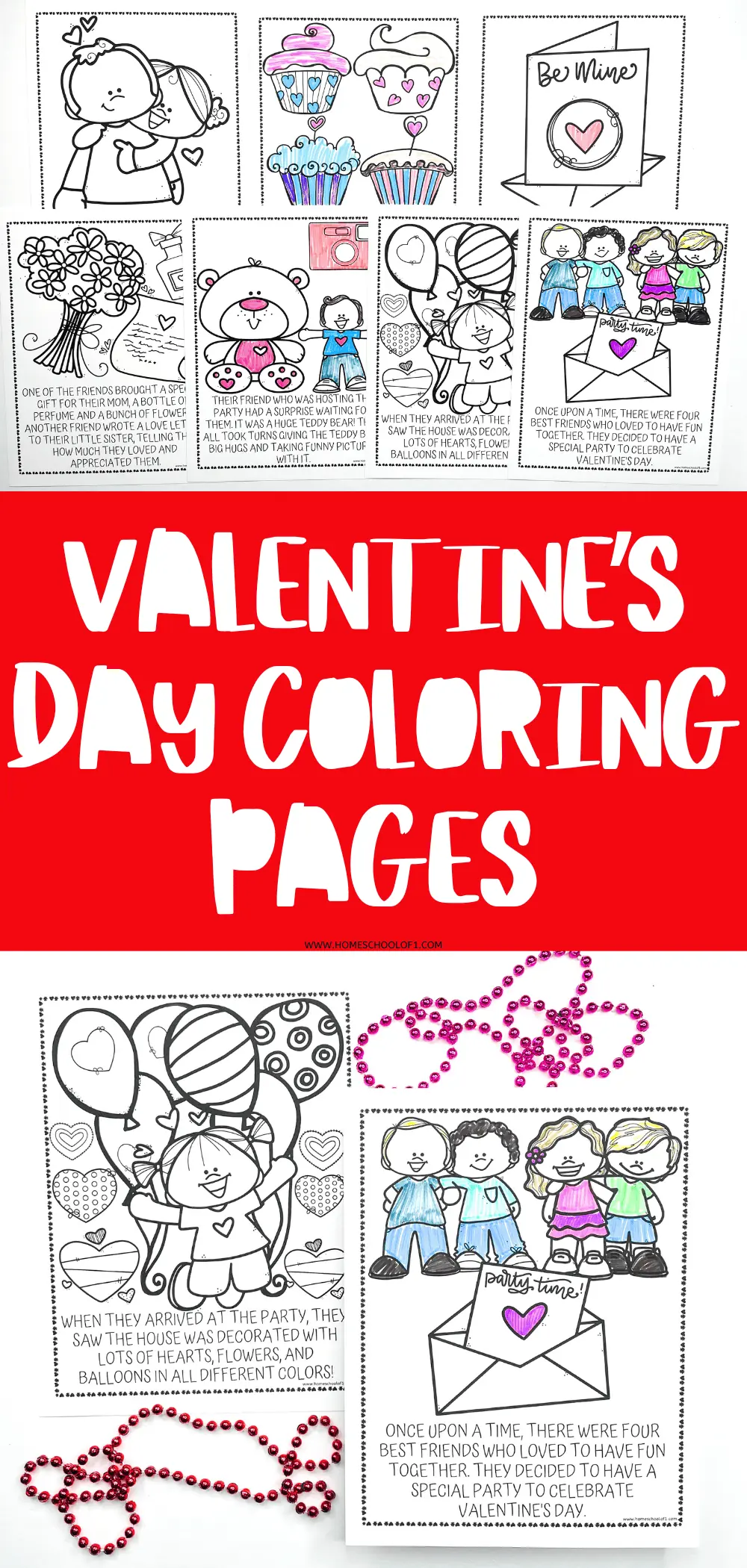 valentine's day coloring pages free printables