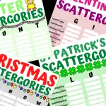 PRINTABLE HOLIDAY SCATTERGORIES