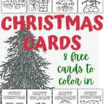 christmas cards for kids to color