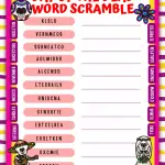 day of the dead word scramble easy