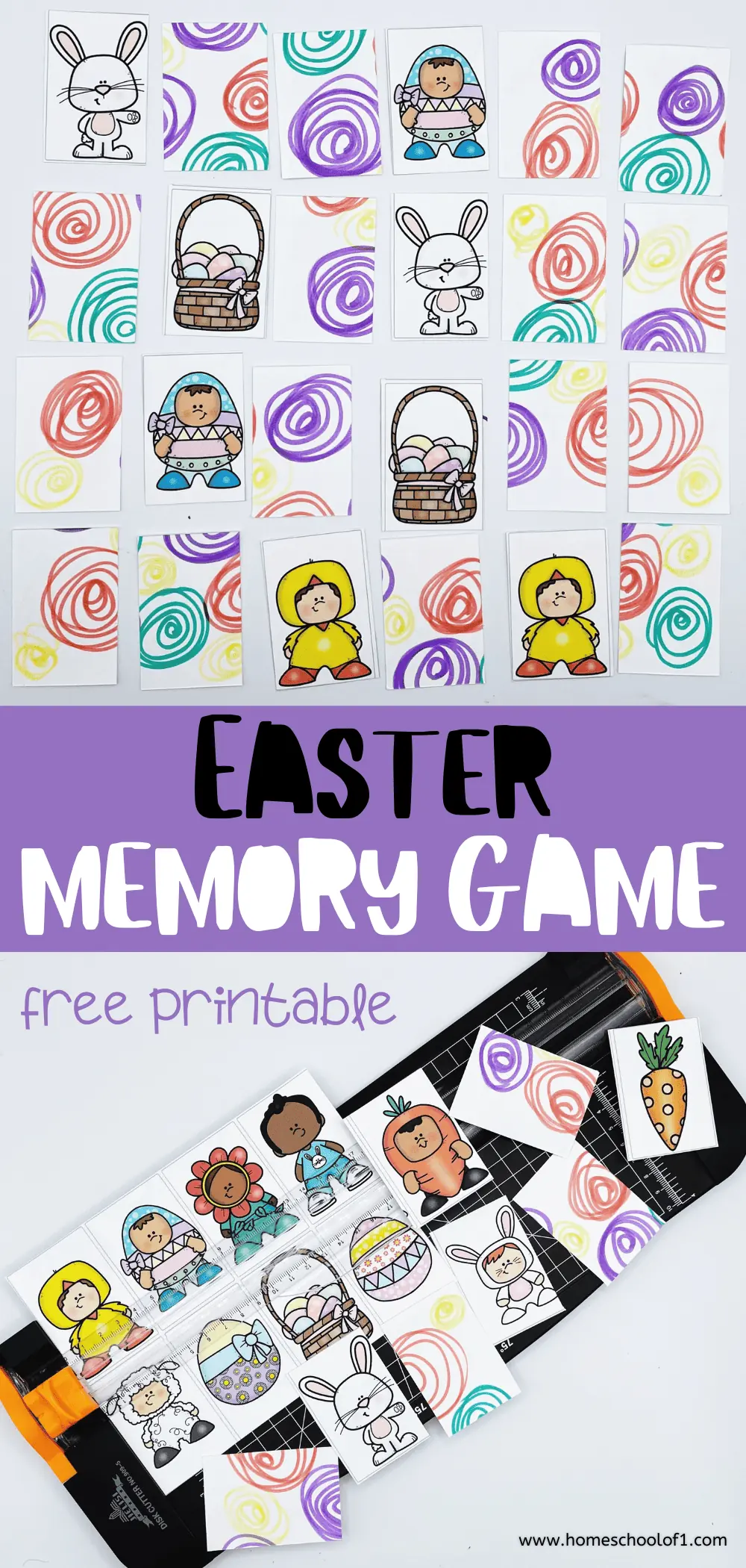 easter memory game printable