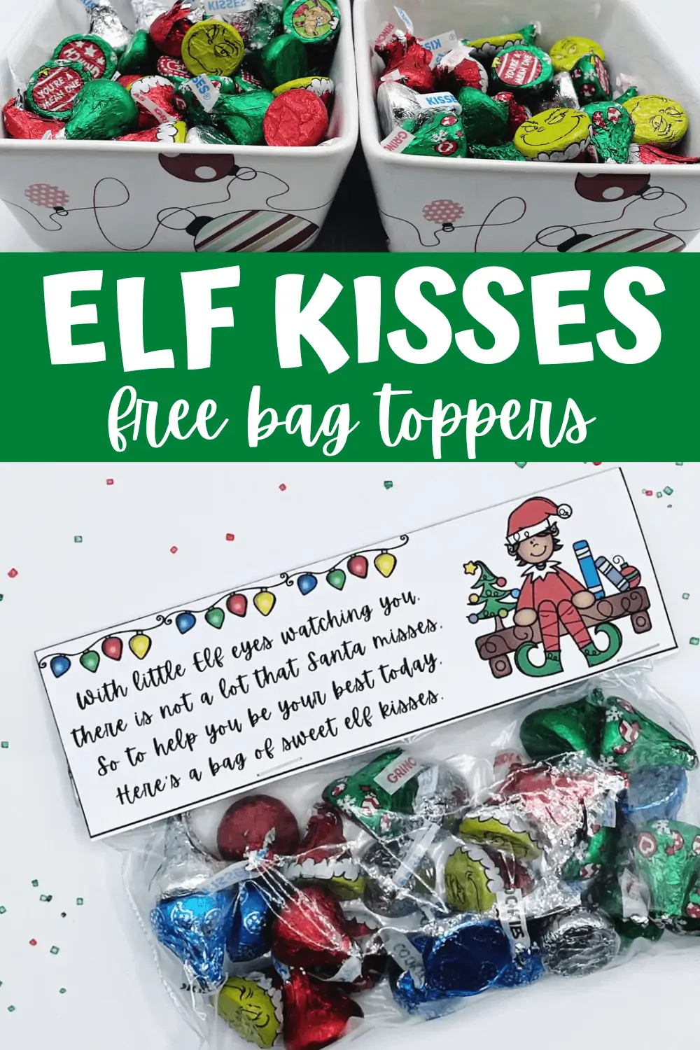 elf kissers bag topper