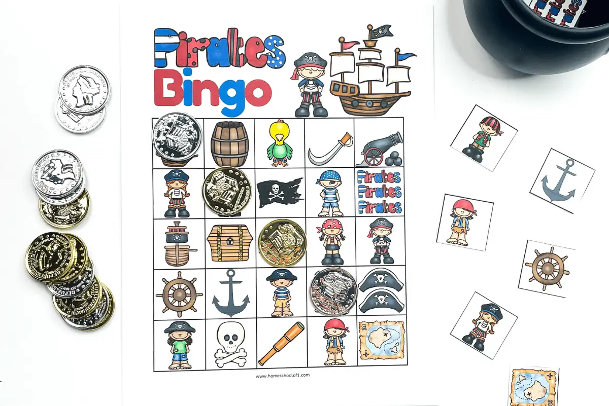 free printable pirate bingo