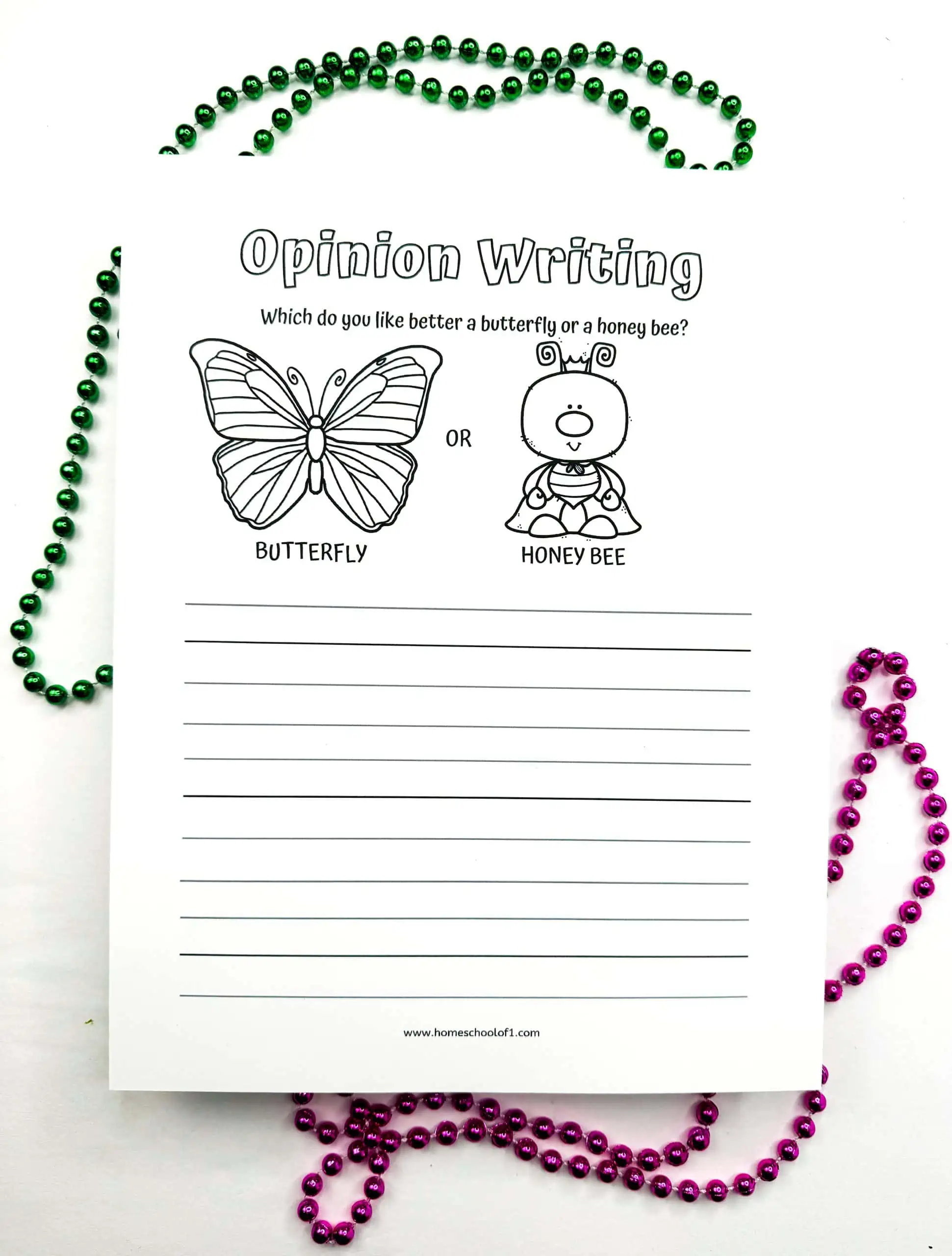 opinion writing honey bee and butterfly