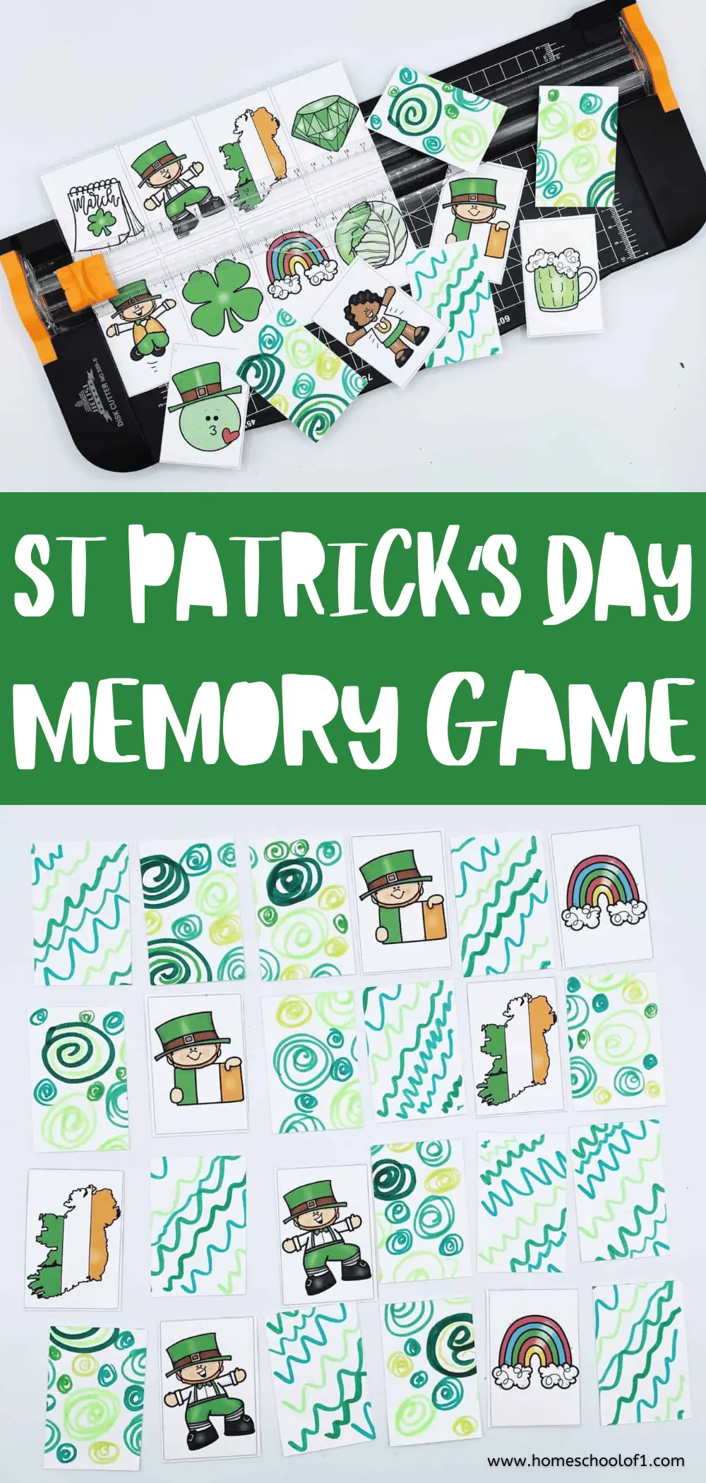 st patrick's day memory game printable