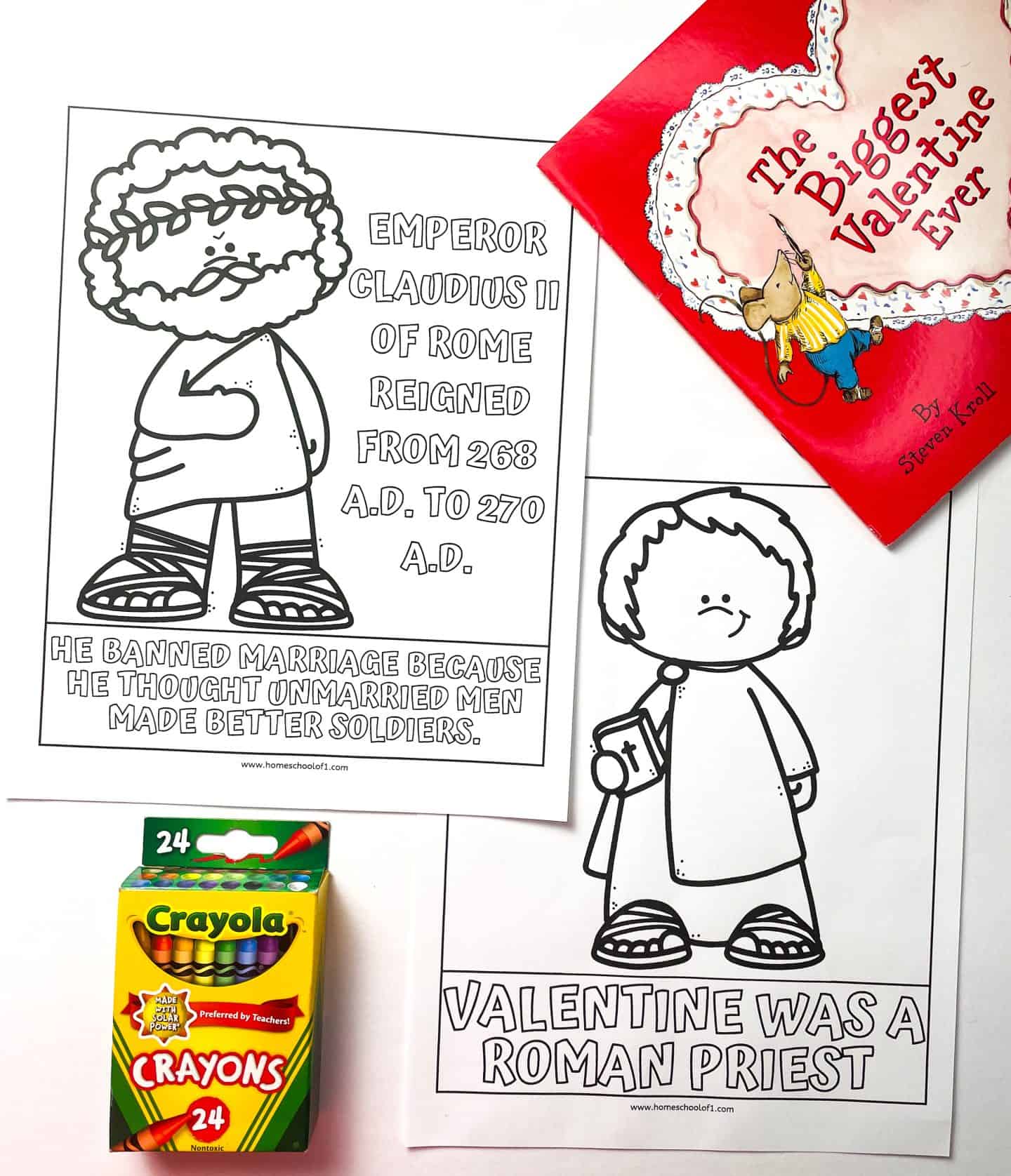 HISTORY OF SAINT VALENTINE COLORING PAGES