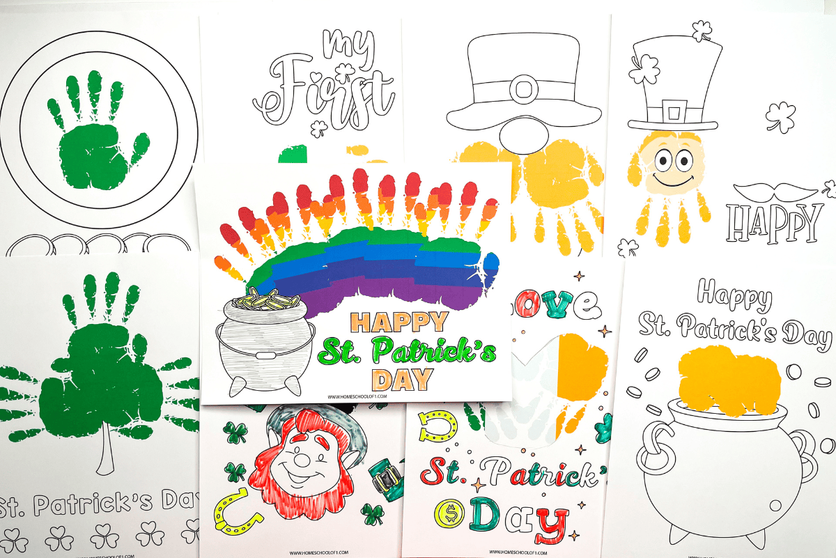 St Patrick's Day Handprint Art (10 Free Printables)