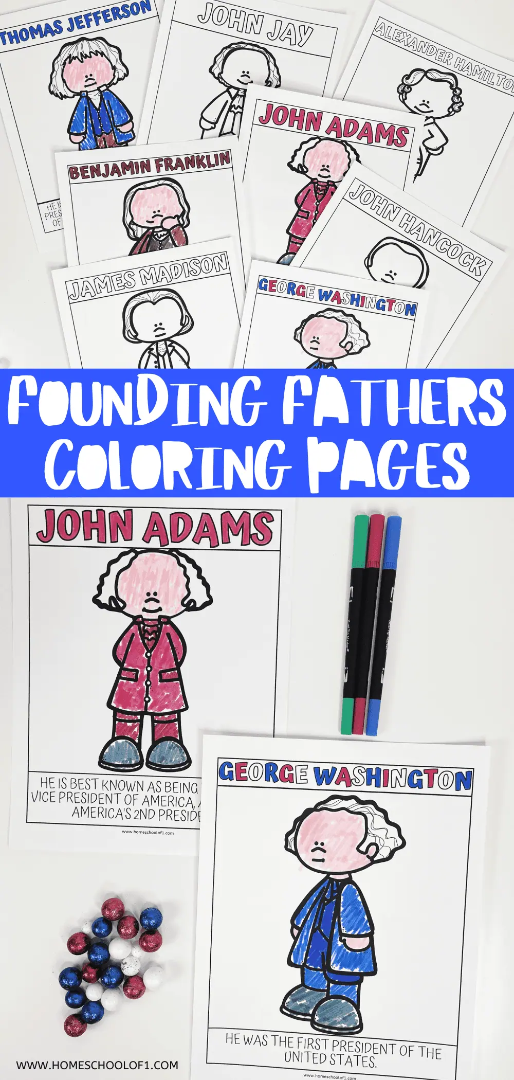 free founding fathers coloring sheets