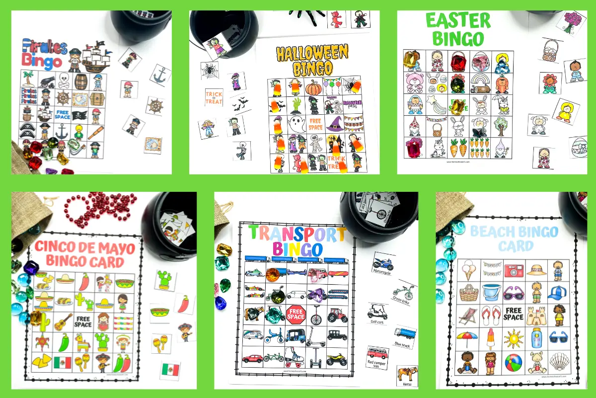 free printable bingo cards for kids