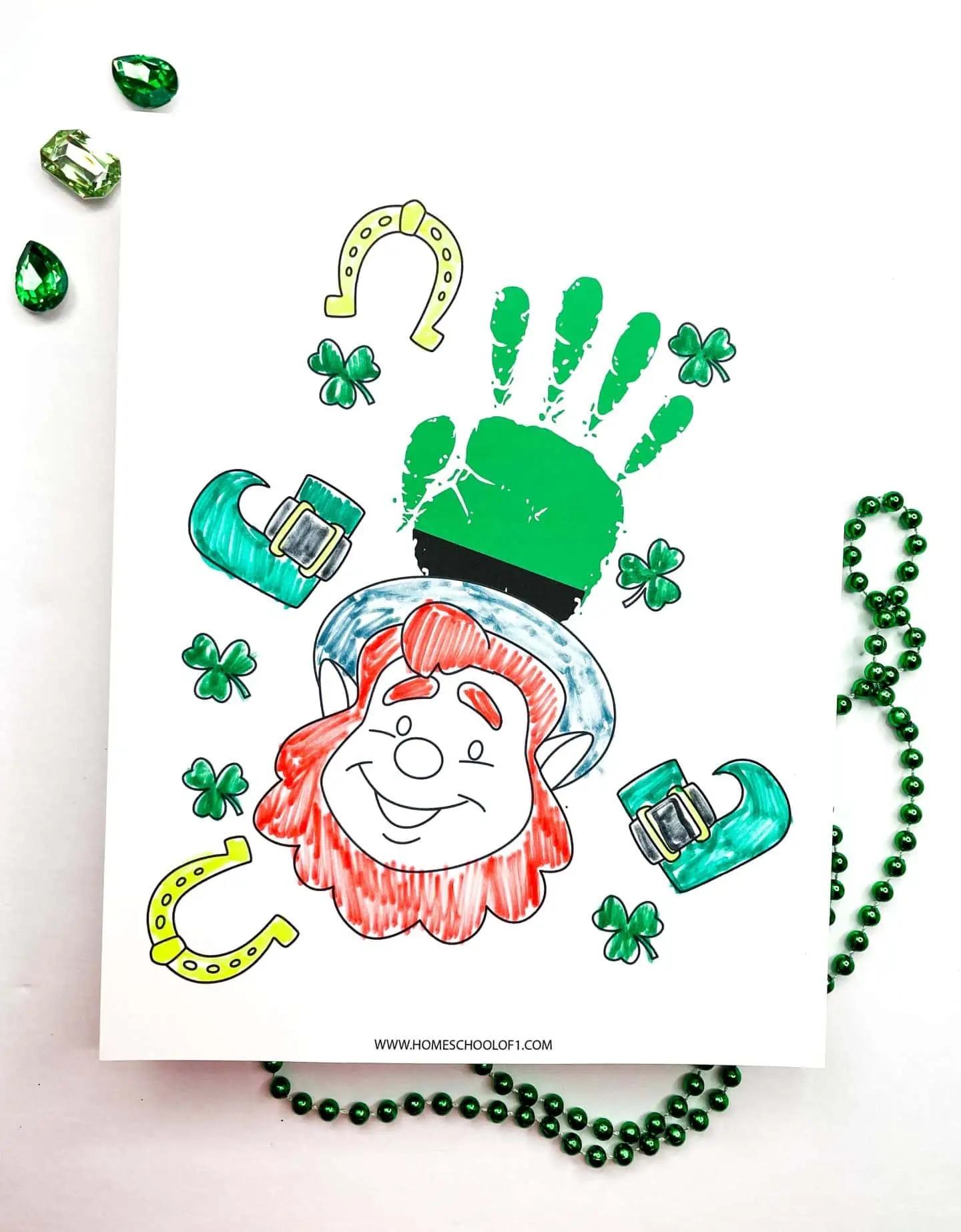 leprechaun handprint template