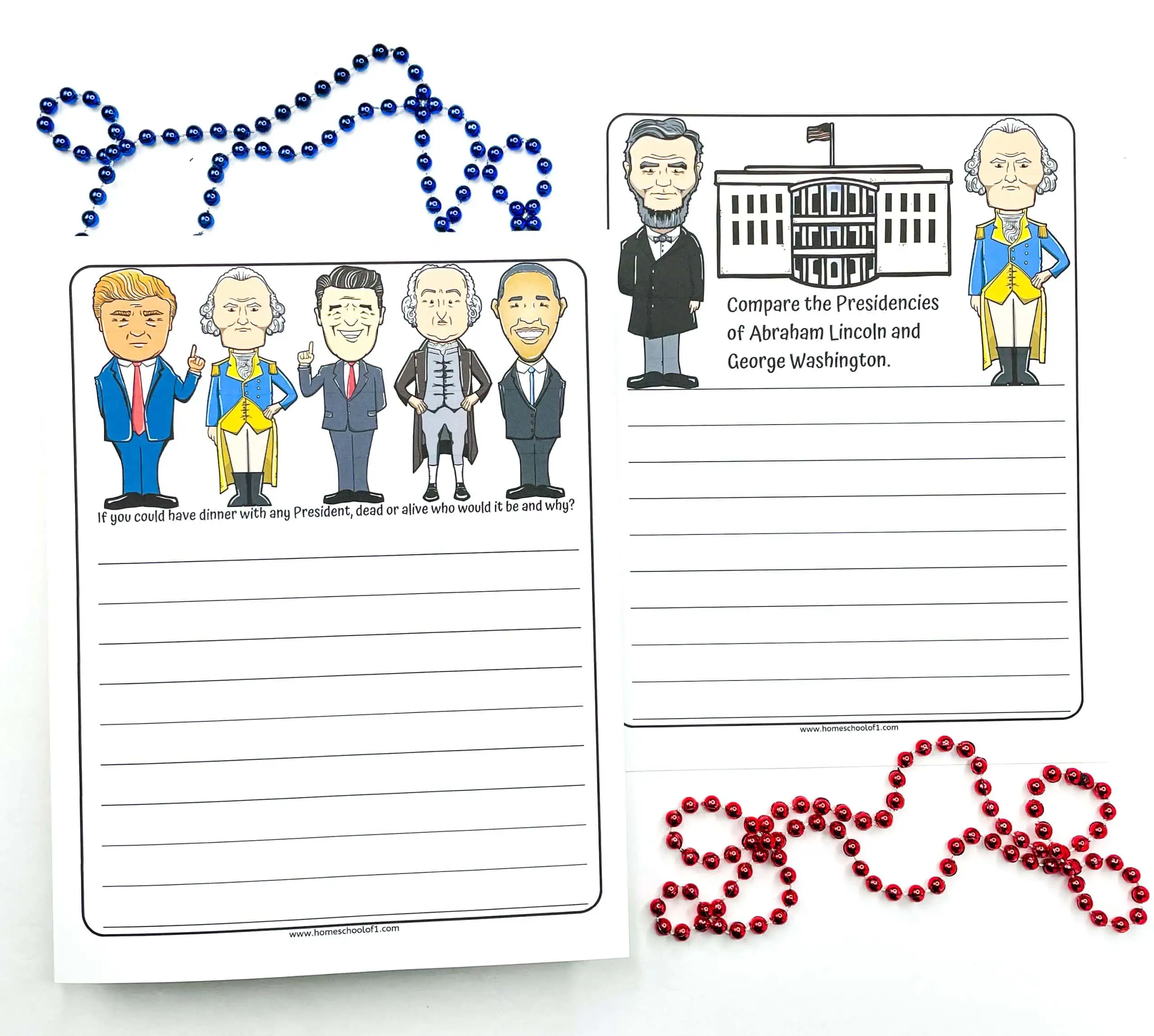 printable presidents writing prompts