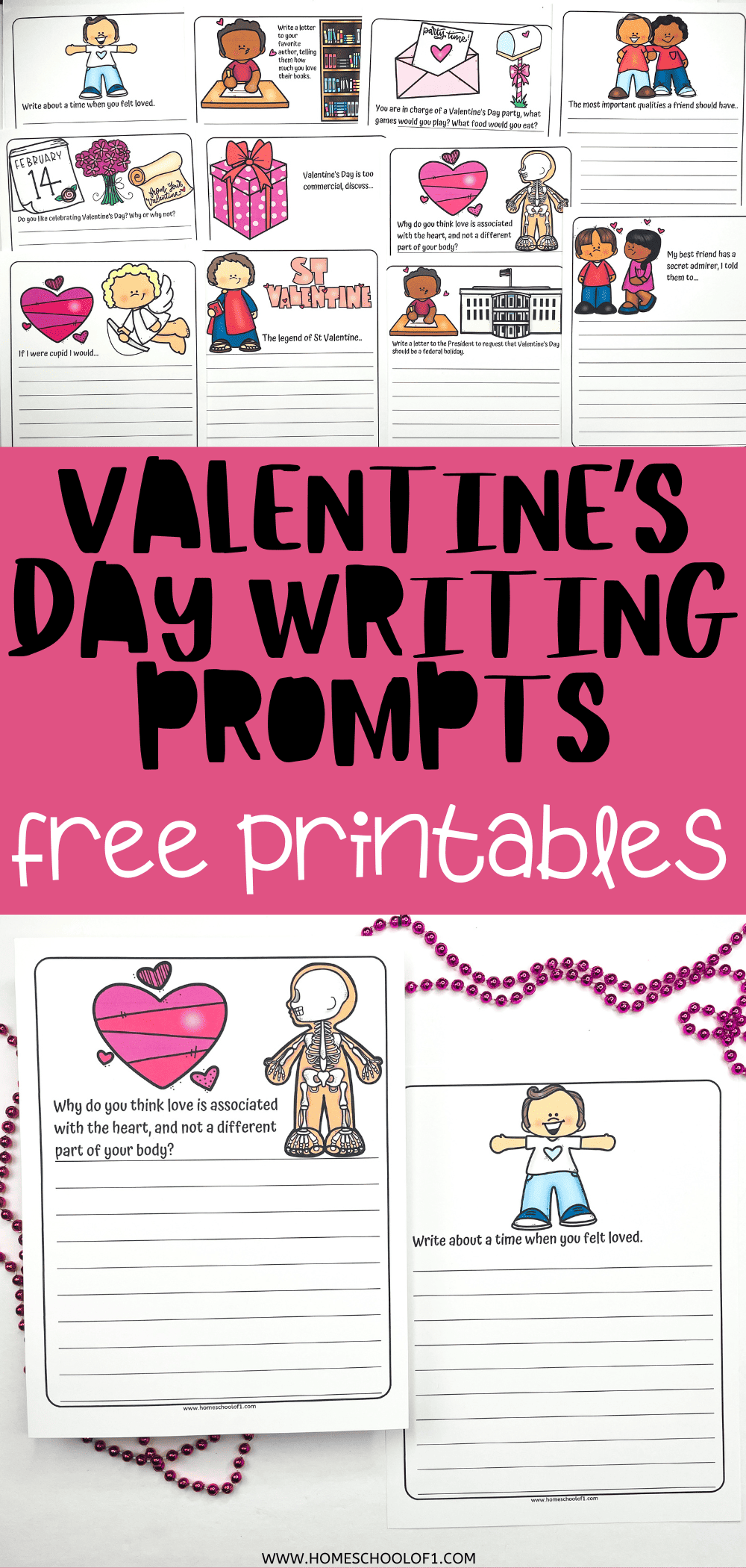 valentine's day writing prompts free printable