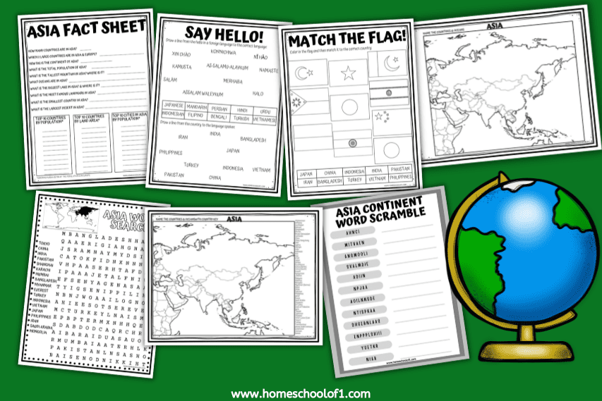 7 Free Printable Asia Worksheets For Middle School