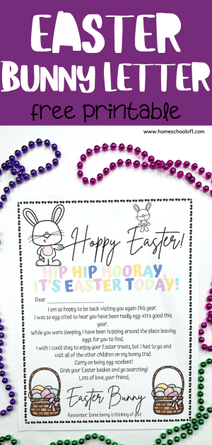 Easter Bunny Letter Free Printable