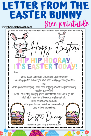 Easter Bunny Letter Free Printable - Homeschool of 1