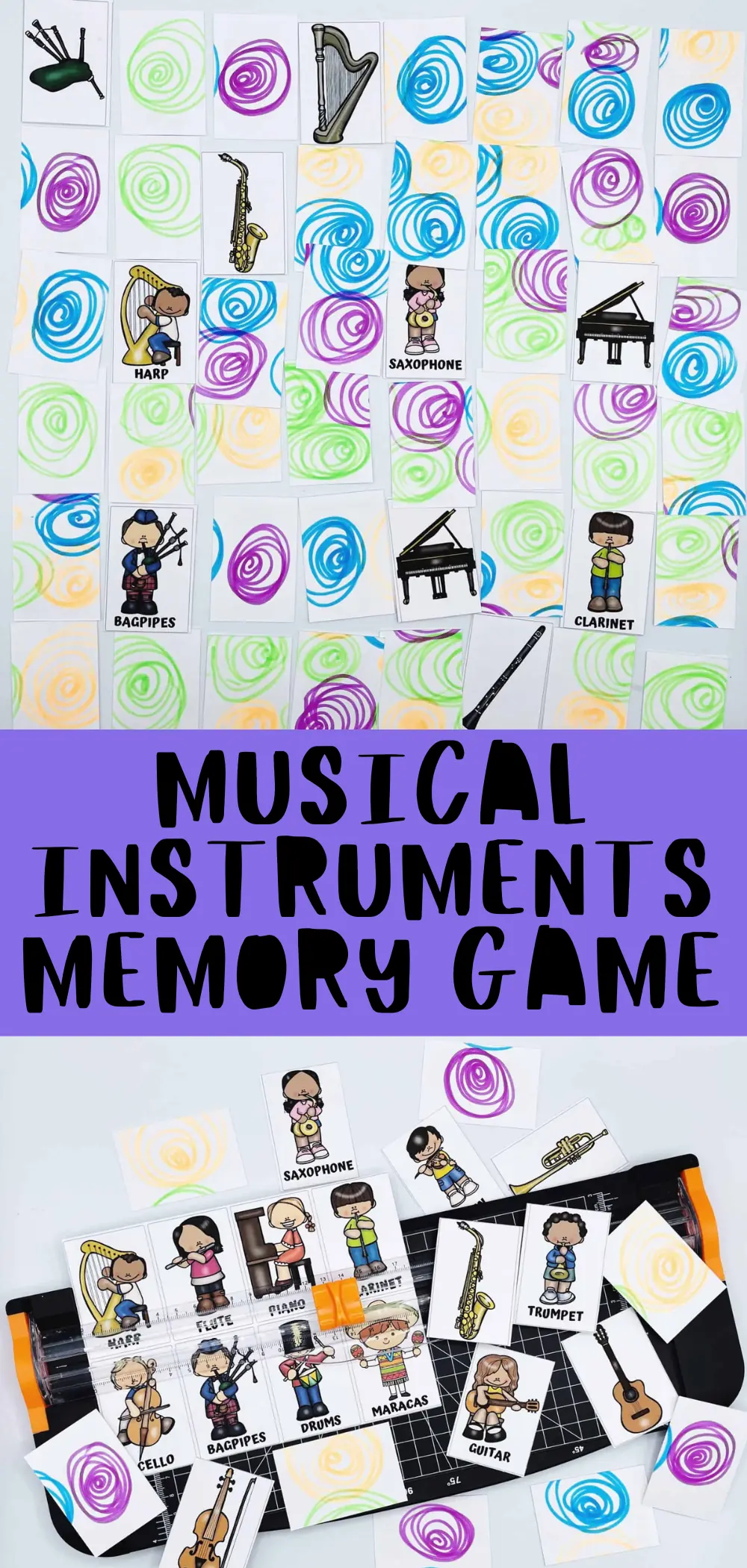 musical instruments memory game