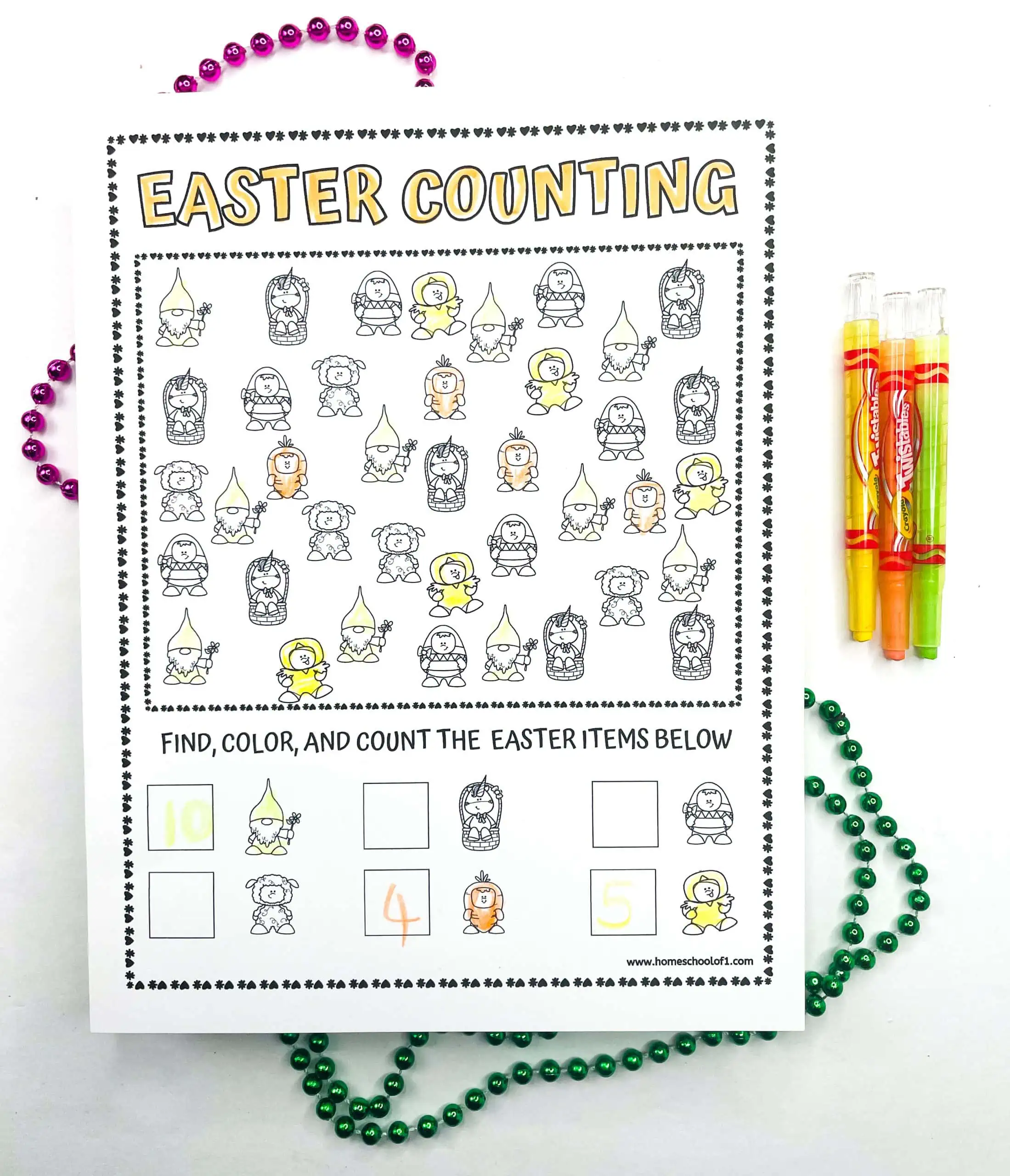 easter i spy worksheets