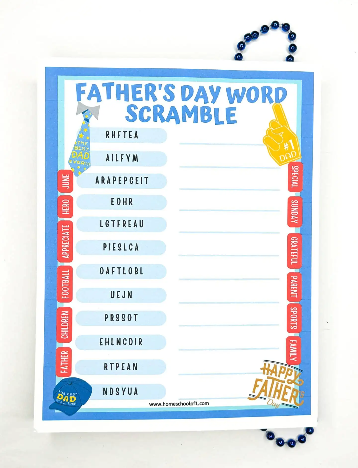 father's day word puzzle