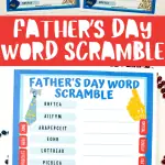 father's day word scramble printable