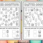 free easter counting worksheets