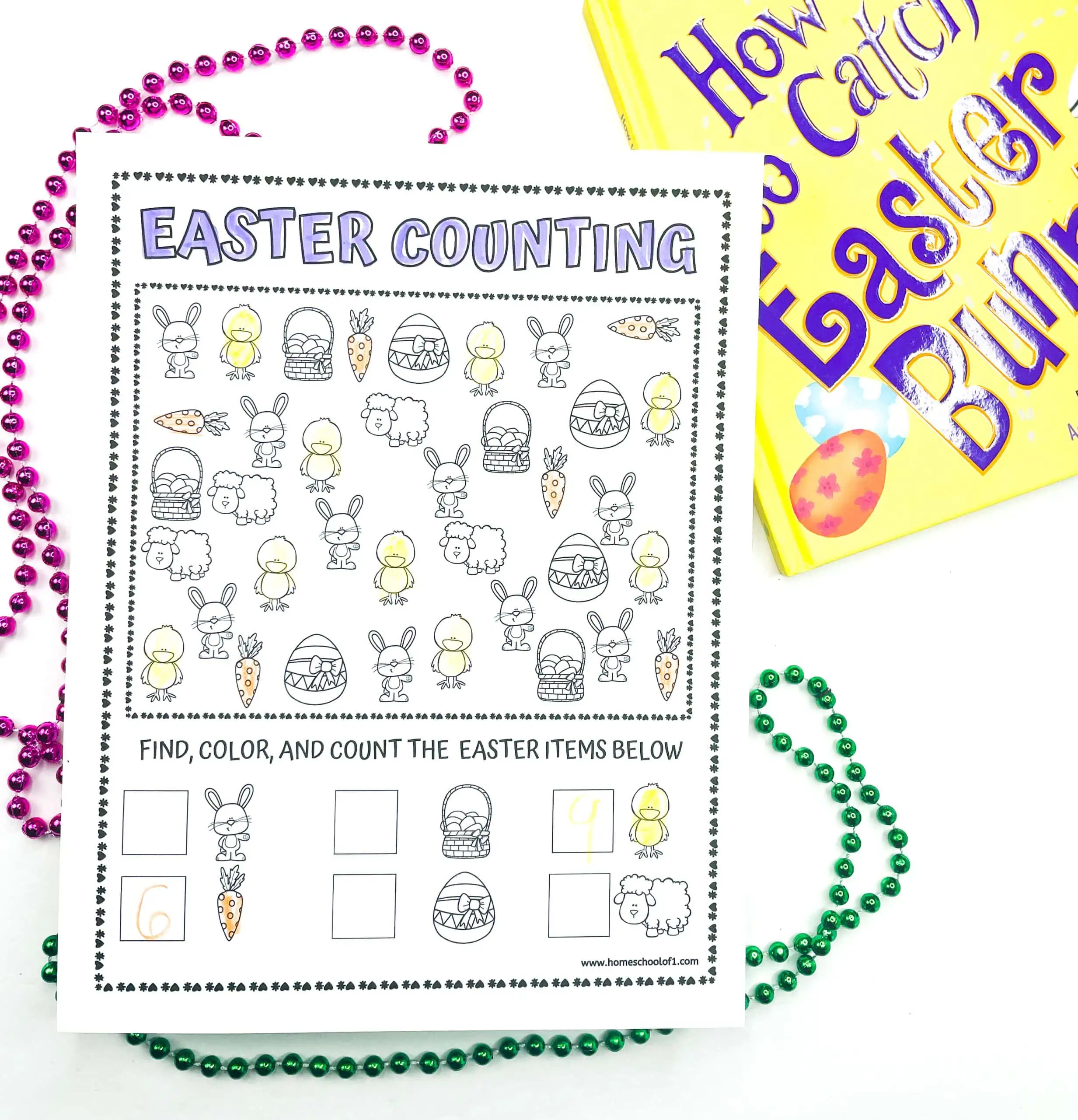 free easter i spy worksheets