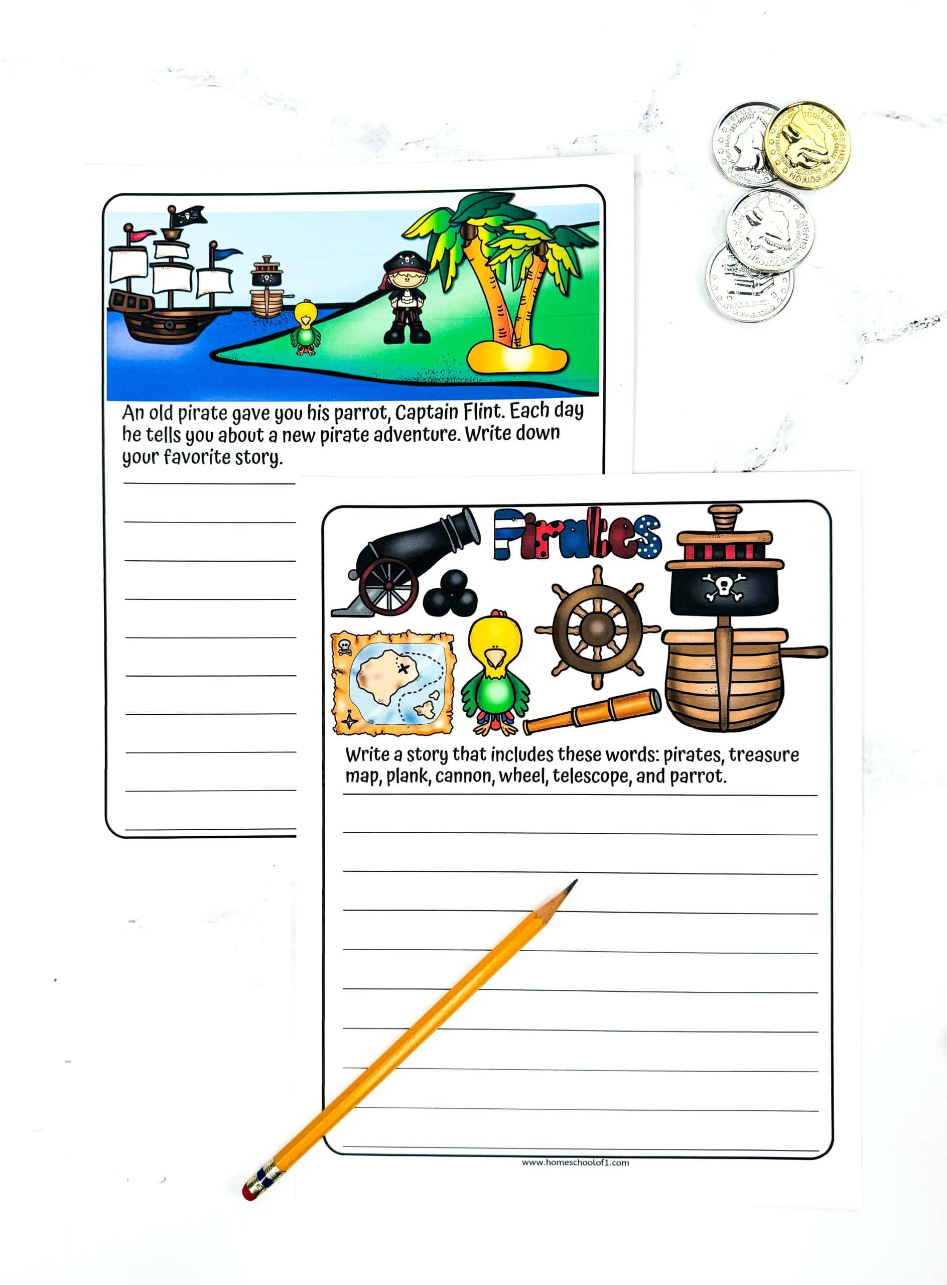 pirate writing template