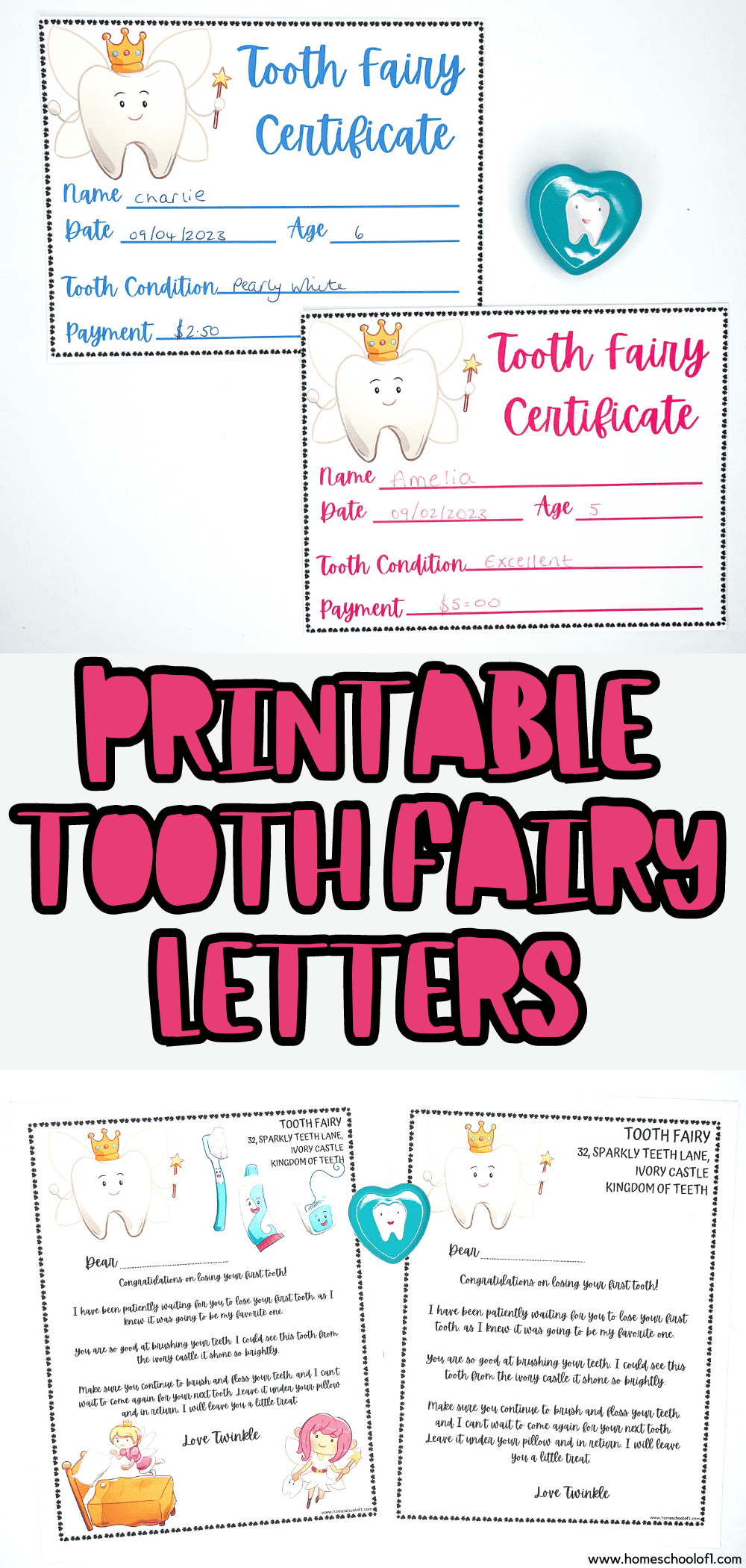 8 Free Tooth Fairy Letter Printables & Certificates