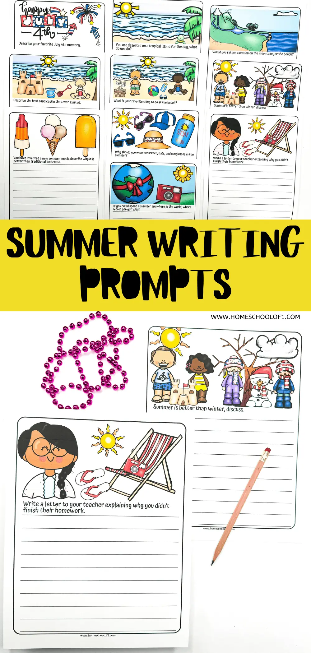 summer writing prompts pdf