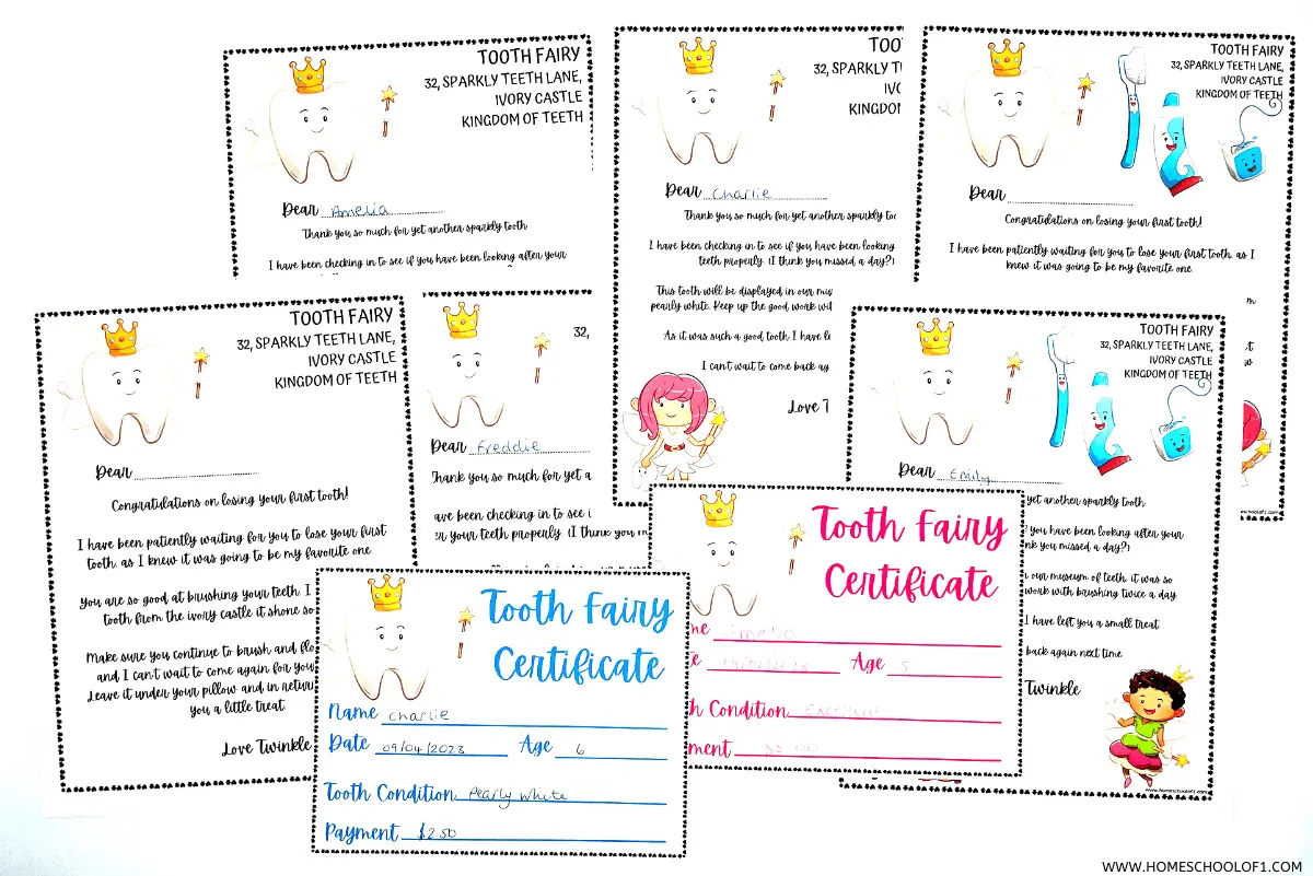 tooth fairy letter printables