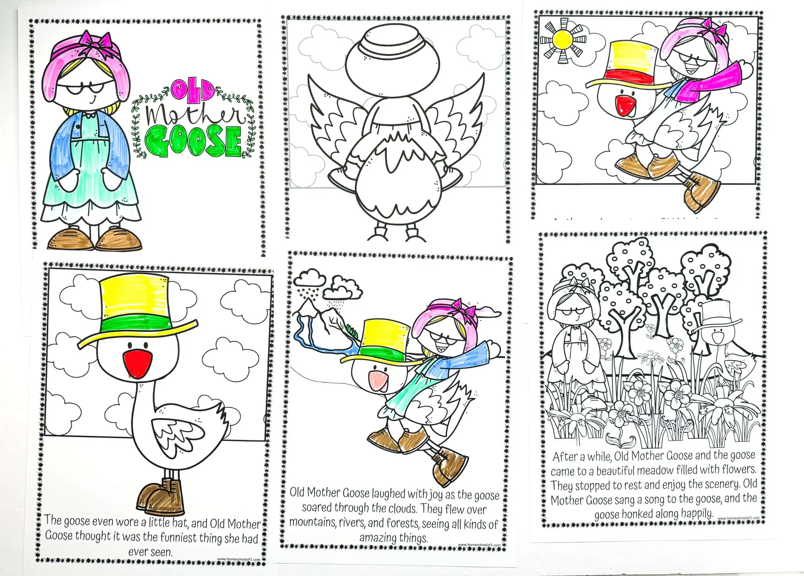 Mother Goose Day coloring pages