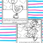 Old Mother Goose coloring pages