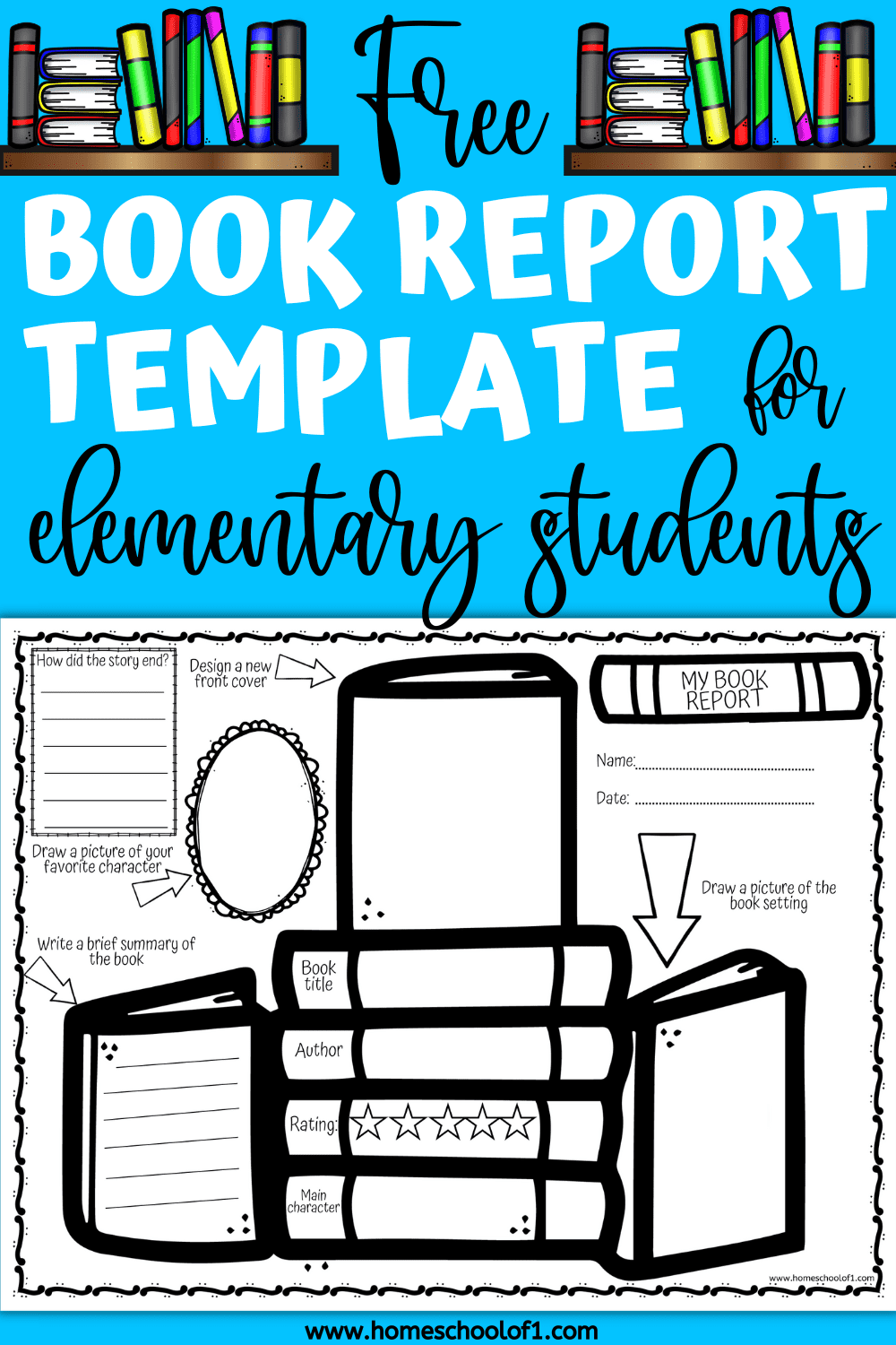 book report template for 3rd grade